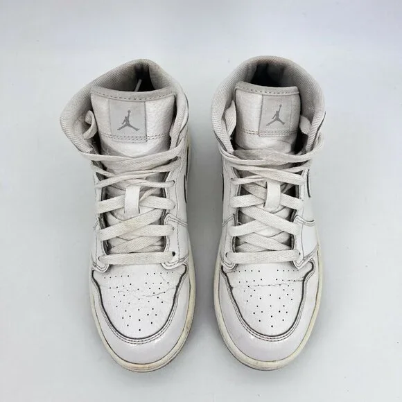 Nike Jordan 1 Phat White Wolf Grey Youth Sneaker Shoes 364772 102 Size 3 Y - Picture 4 of 12